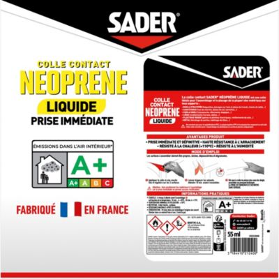 Colle contact néoprène liquide Sader tous matériaux tube de 55 ml