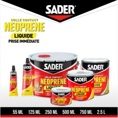 Colle contact néoprène liquide Sader tous matériaux tube de 55 ml