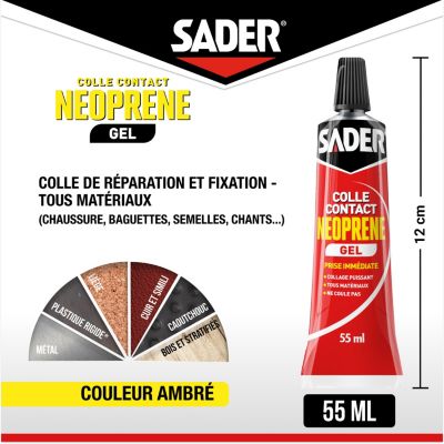 Colle contact néoprène Sader gel 55 ml