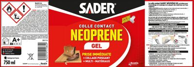Colle Contact Néoprène Sader Gel 750 ml
