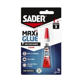 Colle cyanoacrylate Sader Maxiglue liquide 3g
