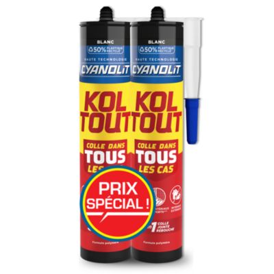 Colle Cyanolit Koltout blanc 290 ml, lot de 2
