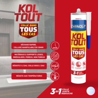 Colle Cyanolit Koltout Transparente cartouche 290 ml