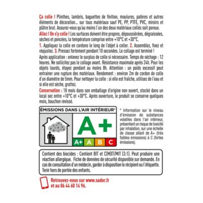 Colle de fixation Sader Fixer Sans Percer Aménagement intérieur 55ml