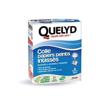 Colle en poudre - adaptée pour tout papiers peints intissés - surface de couverture 32 m² - Quelyd 30621359