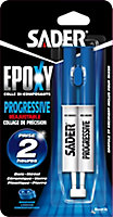 Colle Epoxy bi-composant Sader Progressive et Réajustable Seringue 25 ml