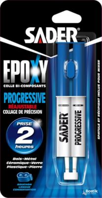 Colle epoxy bi-composant rapide SADER en seringue - 25ml - Colle et