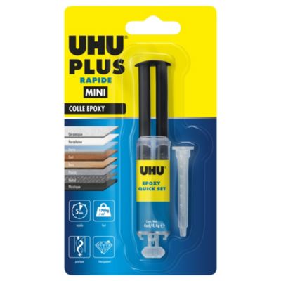 Colle époxy UHU transparente, tube 4g