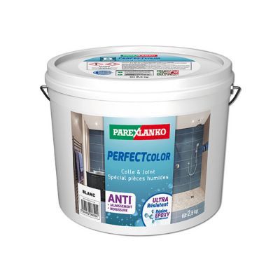 colle et joint carrelage sol et mur interieur exterieur parexlanko perfect color blanc 2 5kg