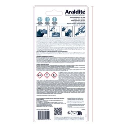 Colle haute performance epoxy à prise rapide Araldite Métal 24 ml