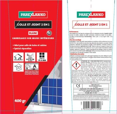 Colle & joint pâte blanc Parexlanko 1,5 kg