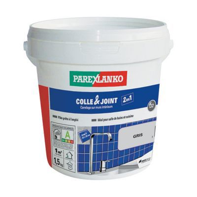 Colle & joint pâte gris Parexlanko 1,5 kg
