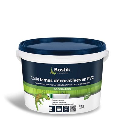 Colle lame décorative et lambris en PVC murale Bostik 3kg