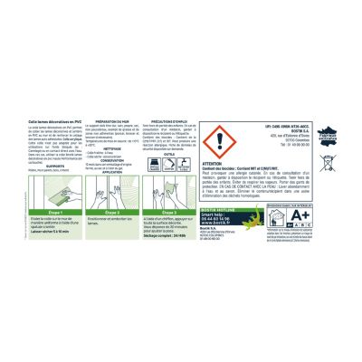 Colle lame décorative et lambris en PVC murale Bostik 3kg