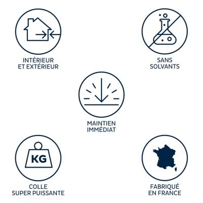 Colle lame décorative et lambris en PVC murale Bostik 3kg
