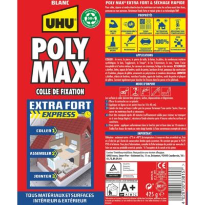 Colle mastic extra forte express UHU blanc 425g
