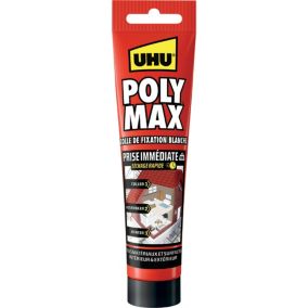 Colle mastic prise immédiate express UHU blanc tube 165g