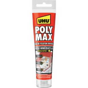 Colle mastic prise immédiate express UHU invisible tube 115g