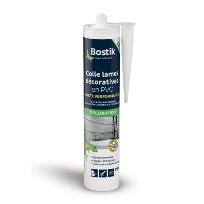 Colle Murale Bostik pour lames décoratives et lambris en PVC HP Cartouche 290ml