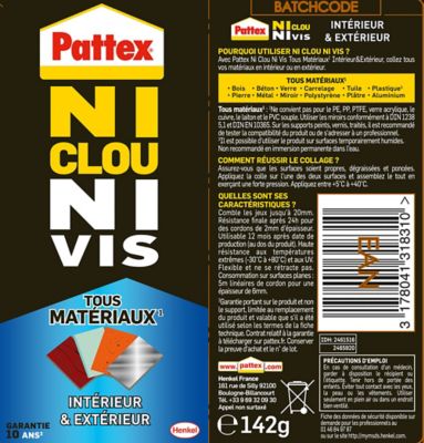 Colle One For All Universel 142 gr Pattex