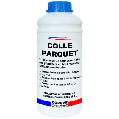 Colle Parquet - 1 L   - Codeve Bois - Pour L'assemblage De Votre Parquet, Plancher, Escalier Ou Autre Sol En Bois.
