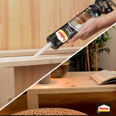 Colle Pattex fixation bois plinthes cartouche 380g