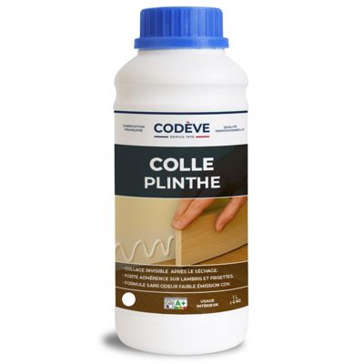 Colle Plinthe - 1 L   - Codeve Bois - Pour L'assemblage De Vos Plinthes En Chêne, Pin, Hêtre, Merisier, Stratifié Ou Mdf.