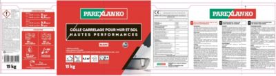 Colle pour carrelage mur et sol intérieur hautes performances blanc Parexlanko 15 kg