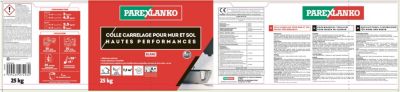 Colle pour carrelage mur et sol intérieur hautes performances blanc Parexlanko 25 kg