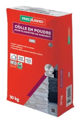 Colle pour plaquettes de parement intérieur gris Parexlanko poudre 10kg