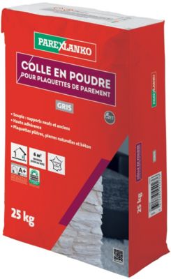 Colle pour plaquettes de parement intérieur gris Parexlanko poudre 25kg