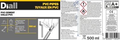 Colle pour PVC et tuyau en PVC Diall 500ml