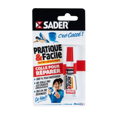 Colle pour réparer Pratique et Facile 2 grammes