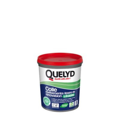 Colle pour revêtements lisses de rénovations légers (jusqu'à 200g/m²) Quelyd pâte 1kg