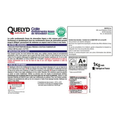 Colle pour revêtements lisses de rénovations légers (jusqu'à 200g/m²) Quelyd pâte 1kg