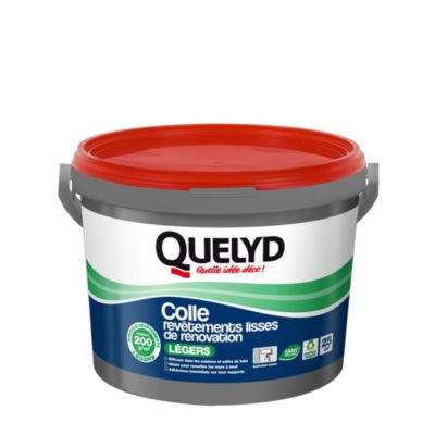 Colle pour revêtements lisses de rénovations légers (jusqu'à 200g/m²) Quelyd pâte 5kg