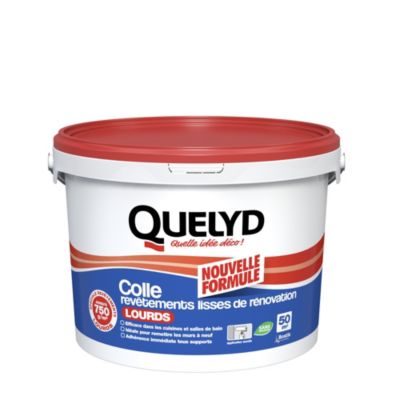 Colle pour revêtements lisses de rénovations lourds (jusqu'à 750g/m²) Quelyd pâte 10kg