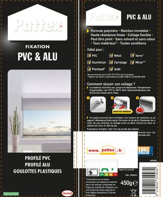 Colle PVC et alu Pattex