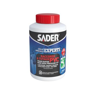 Colle Sader pour Raccords et Tuyaux en PVC 250 ml avec pinceau applicateur
