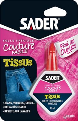 SADER Colle tissus Couture facile - 250 ml - Cdiscount Bricolage