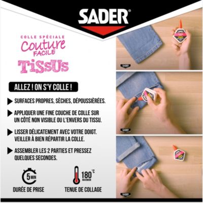 Colle Sader pour Tissus - Couture Facile Flacon 40 ml
