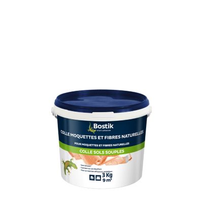 Colle Sols Souples Bostik pour Moquettes et Fibres naturelles Pâte 3 kg