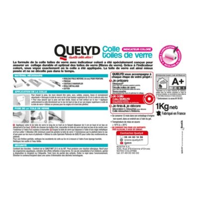 Colle toile de verre Quelyd pâte avec indicateur coloré 1kg