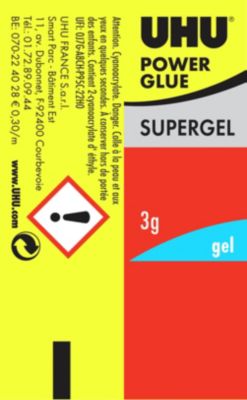 Colle UHU Power glue format gel 3 grammes