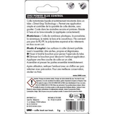 Colle UHU Power glue format liquide 3 grammes