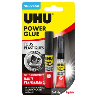 Colle UHU Power glue tous plastiques format liquide
