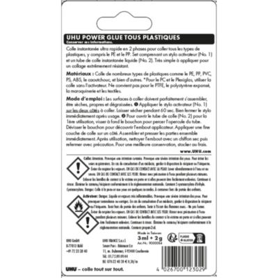 Colle UHU Power glue tous plastiques format liquide