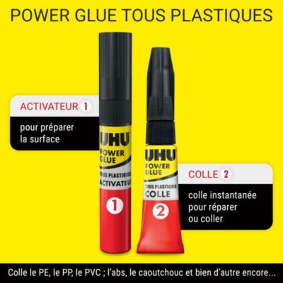 Colle UHU Power glue tous plastiques format liquide