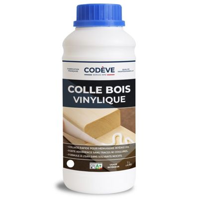 Colle Vinylique - 1 L   - Codeve Bois - Pour L'assemblage Sous Abri D'un Bois Massif, Dérivé, Stratifié Ou Composite.