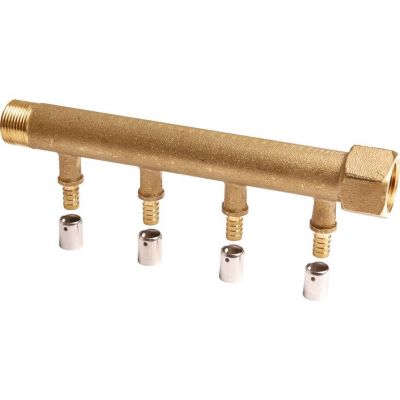 Collecteur 3 sorties - MF 3/4' - Avec départ à sertir Diamètre 12 mm - Riquier